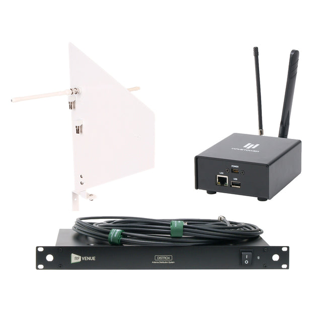 RF Venue DISTRO4 w/ DFIN Antenna Distribution Bundle - White