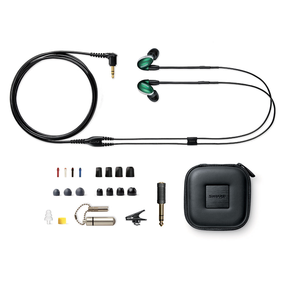 Shure Gen2 SE846 Quad driver earphones with professional black 64" cable - Jade