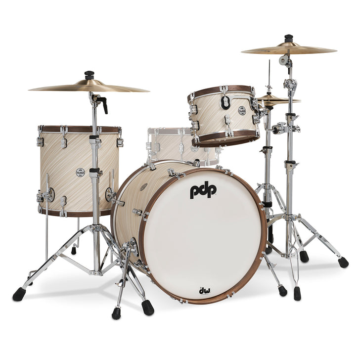 PDP LTD Twisted Ivory with Walnut Hoops Kit - 8x12, 16x16, 18x22