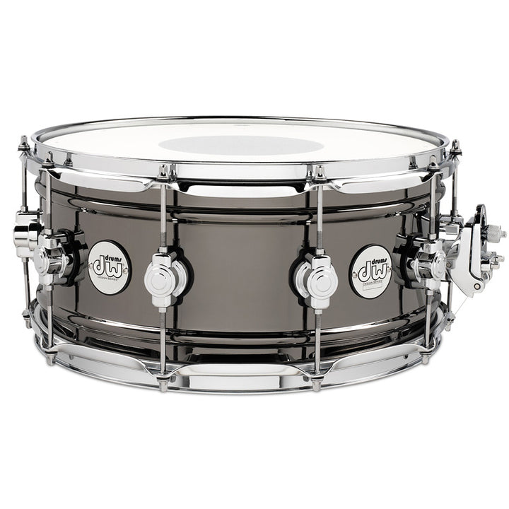DW Design Series Metal Snare Drum 6x14 - Black Nickel Over Brass