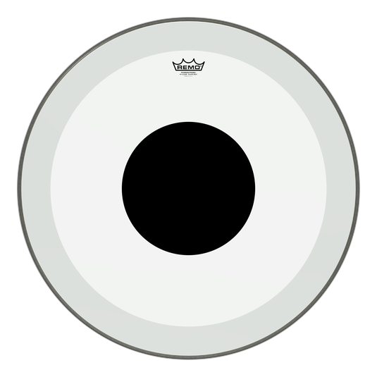 Remo P3-1326-10 - Bass 26'' No Stripe - Black Dot Powerstroke 3, Clear