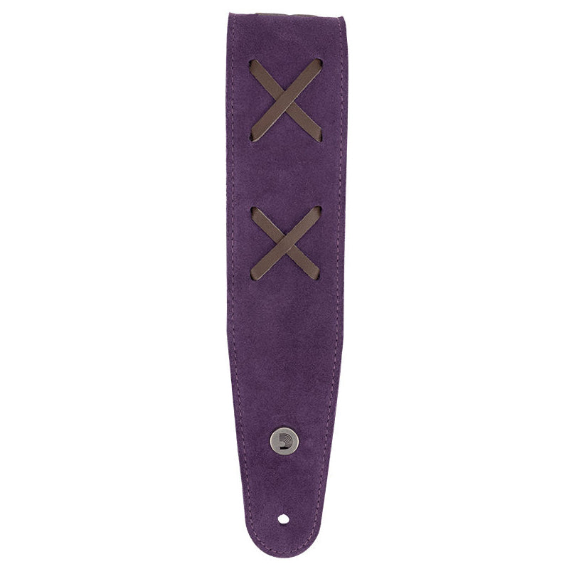 D'Addario Vintage Suede Guitar Strap - Purple