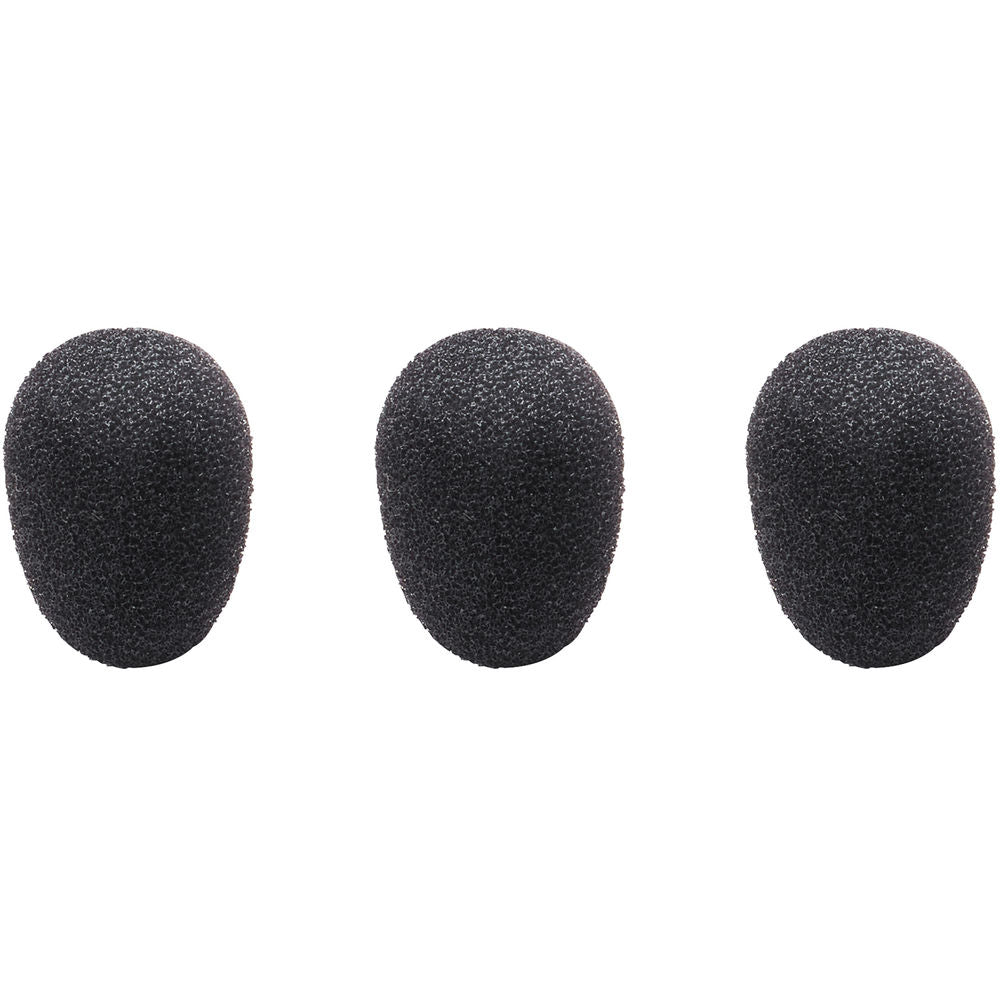 Audio-Technica AT8171 Foam Windscreen for BP89X Headworn Microphones (3-Pack) - Black