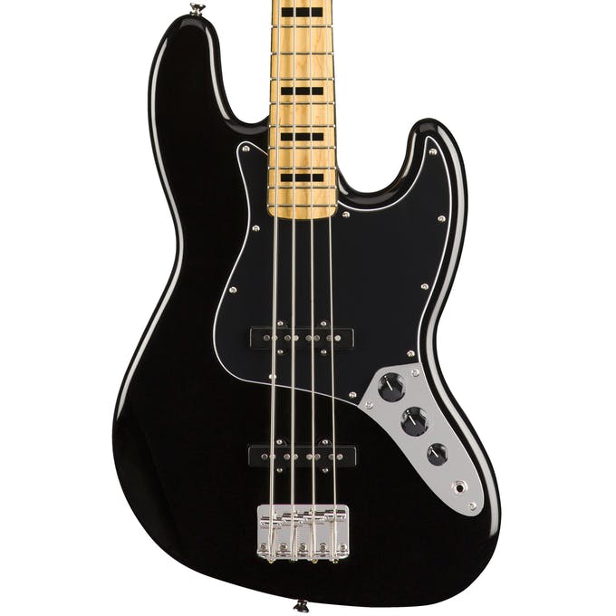 Squier Classic Vibe '70s Jazz Bass Maple Fingerboard Electric Bass Guitar - Black