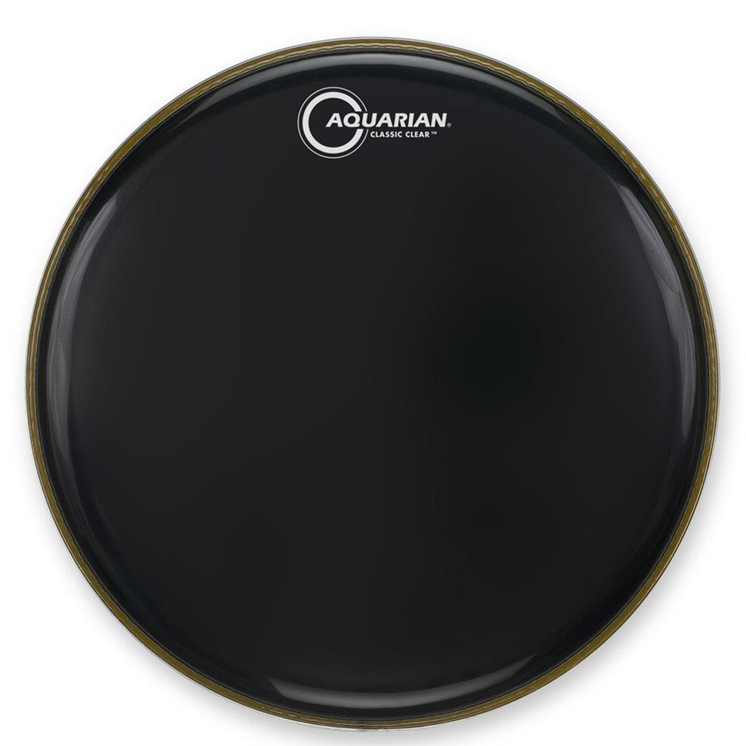 Aquarian CC10BK- Aquarian 10'' Classic Clear Resonant Gloss Black Drumhead