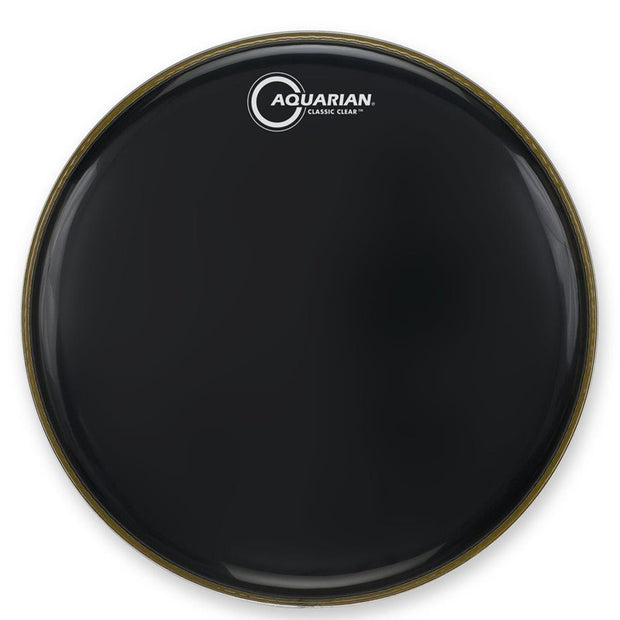 Aquarian CC8BK-Aquarian 8'' Classic Clear Resonant Gloss Black Drumhead