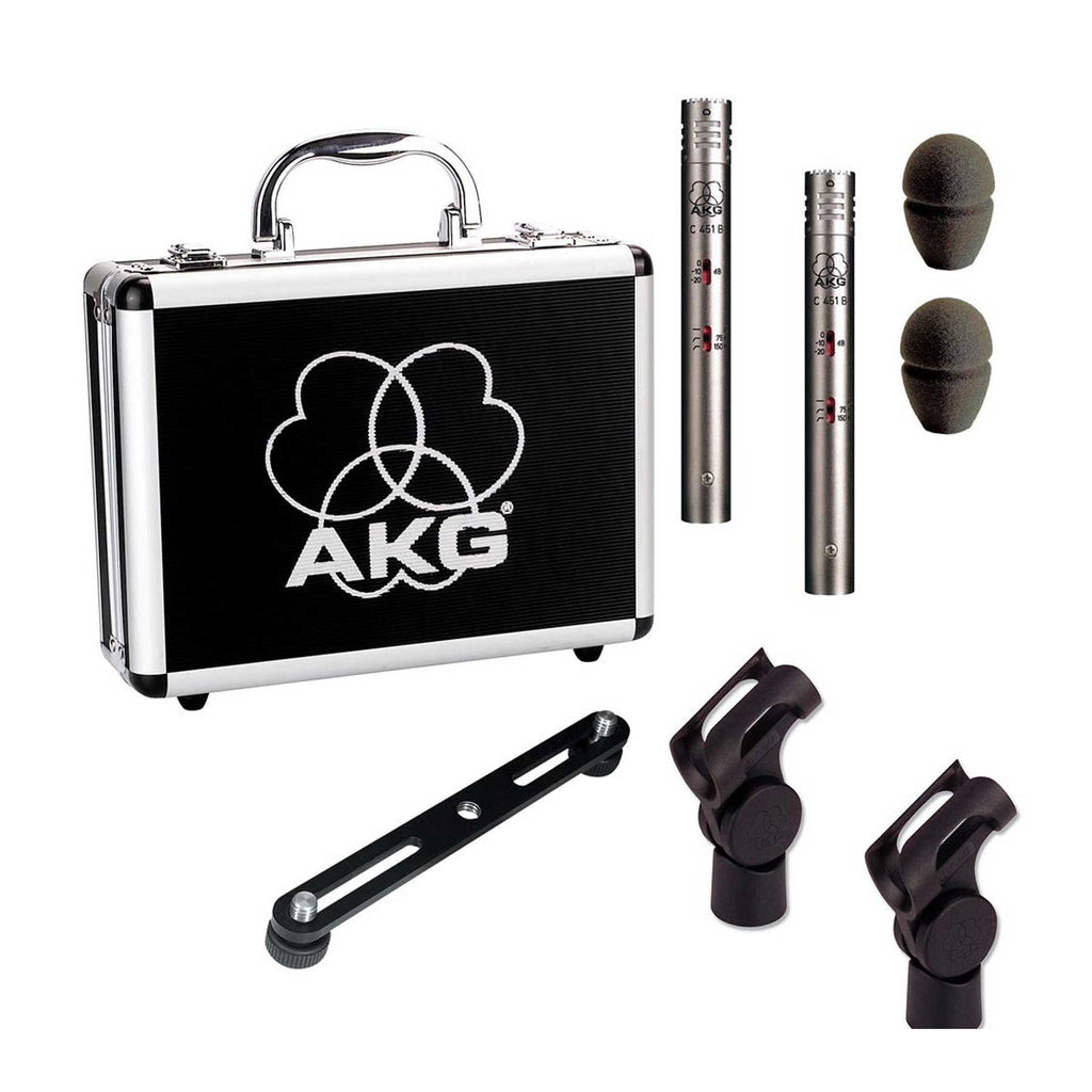 AKG C451 B Stereo Set Matched Pair of C451 B Microphone – Music