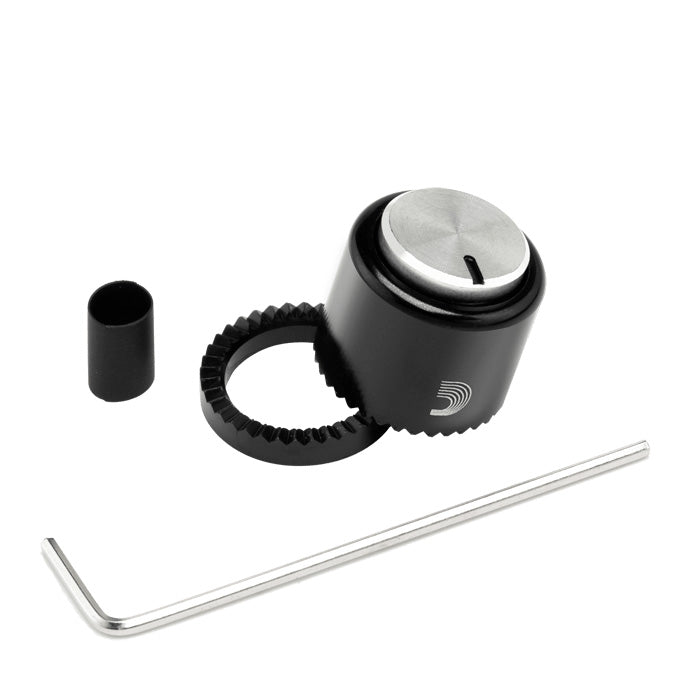 D'Addario Loknob Pro Metal Knob - Large, Black/Silver