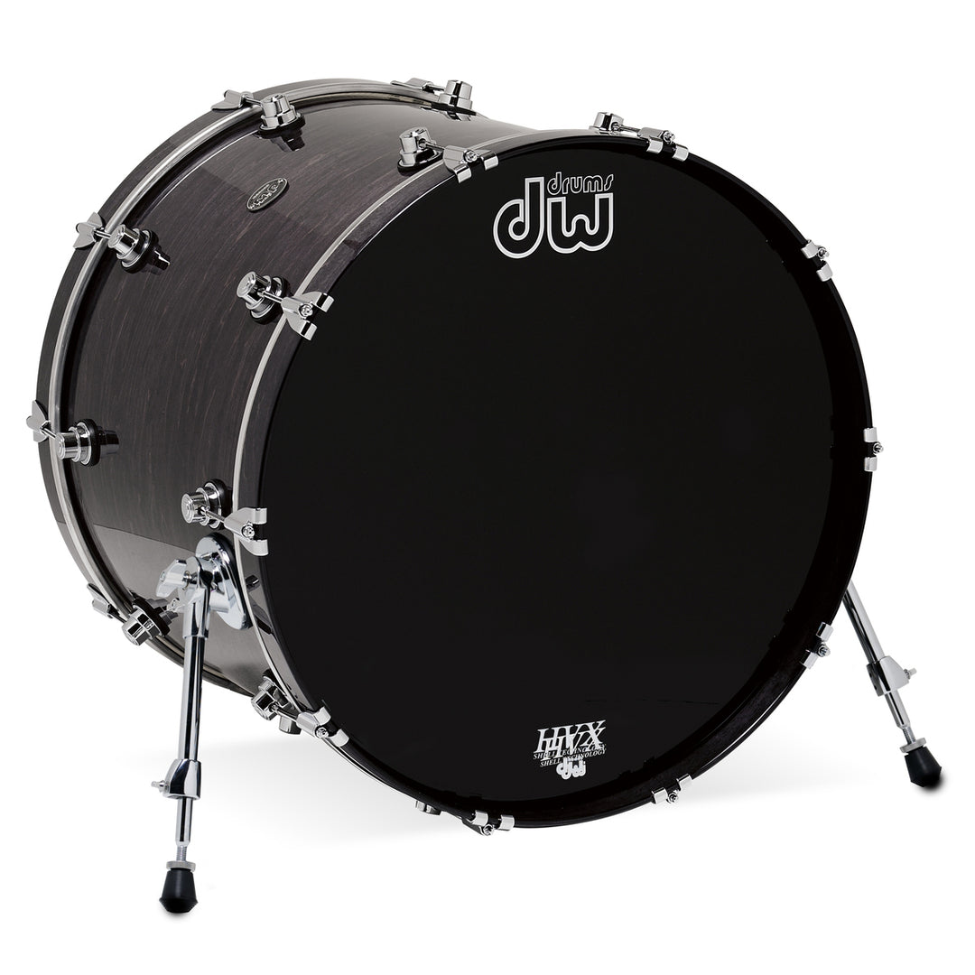 DW Performance Series Bass Drum 18x22 Gloss Lacquer - Ebony Stain
