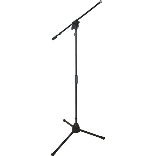 Quiklok A-512 Pro Series Heavy-Duty Tripod-Base Mic Stand with Fixed Boom (Black)