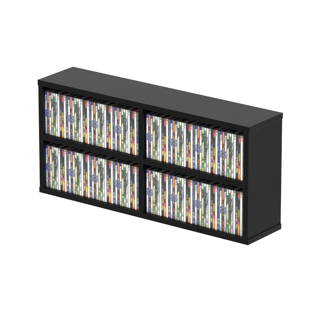 Glorious CD Box 180 Storage (Holds 180 Slim Case, 124 Jewel Case) - Black