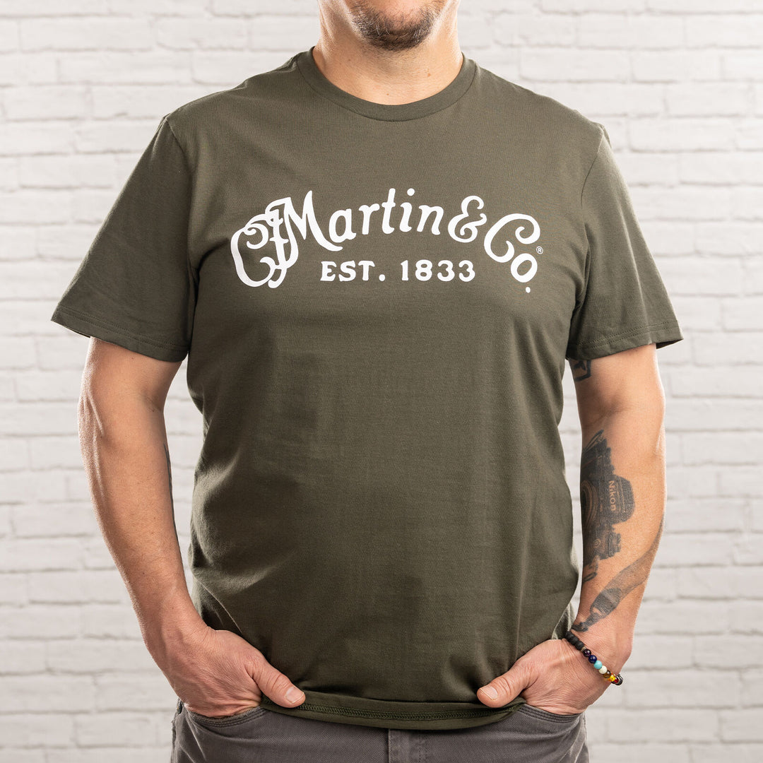 Martin Guitars CL,Men,T,CFM Logo Solid,Olive, Small
