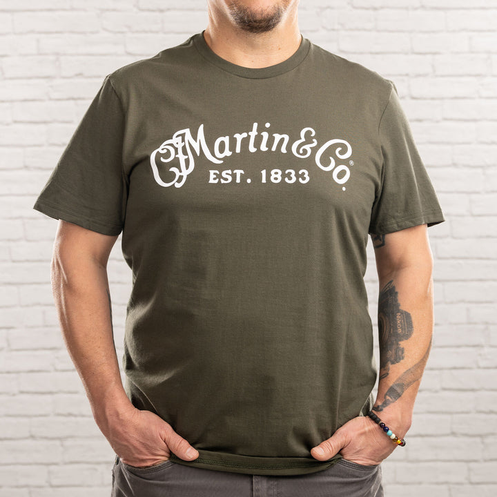 Martin Guitars CL,Men,T,CFM Logo Solid,Olive, Small