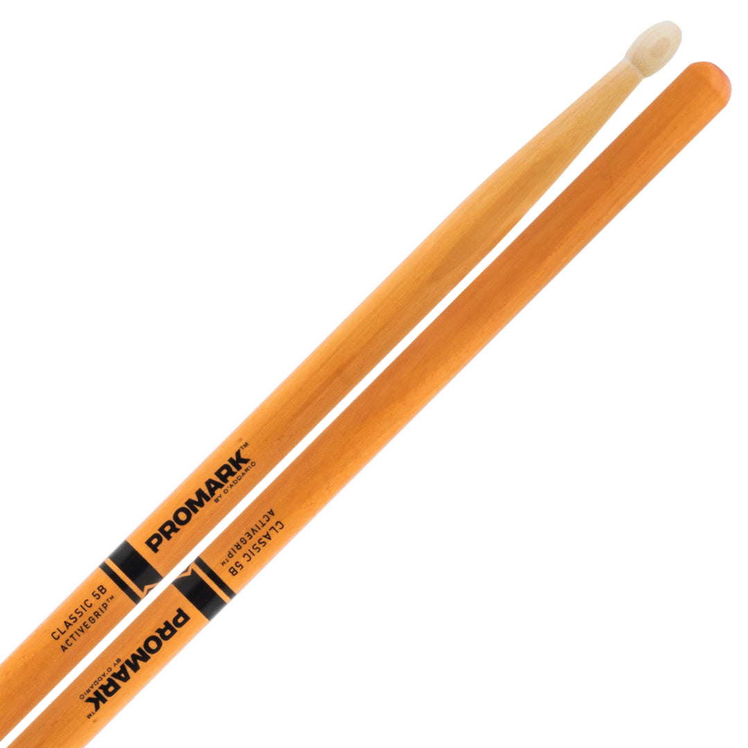 Promark TX5BW-AGC Classic 5B Active-Grip Clear Hickory Drum Sticks