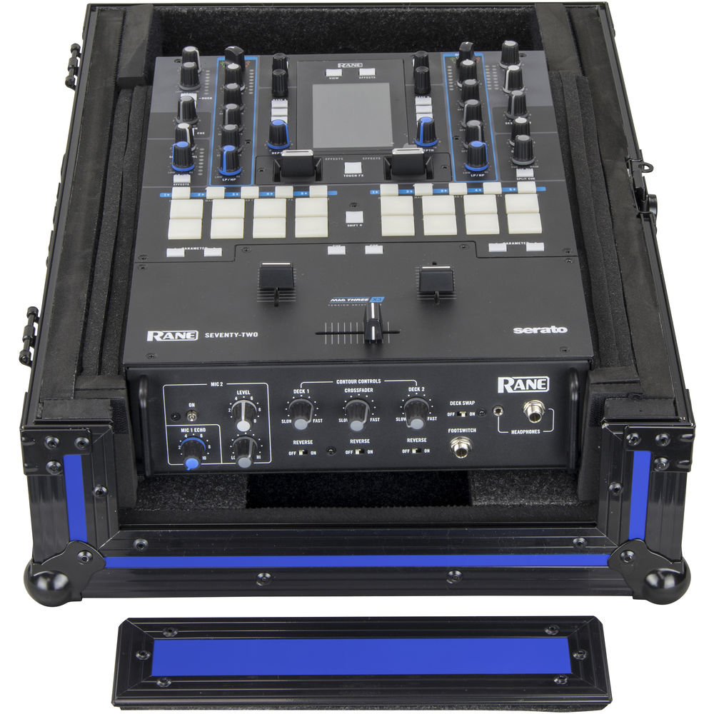 Odyssey FR12MIX Universal 12” Format Extra Deep DJ Mixer Case - Black on Blue