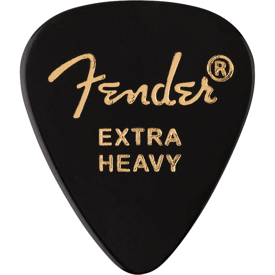 Fender Guitar Picks 351 Shape Premium Picks (12-Pack) Extra Heavy - Black