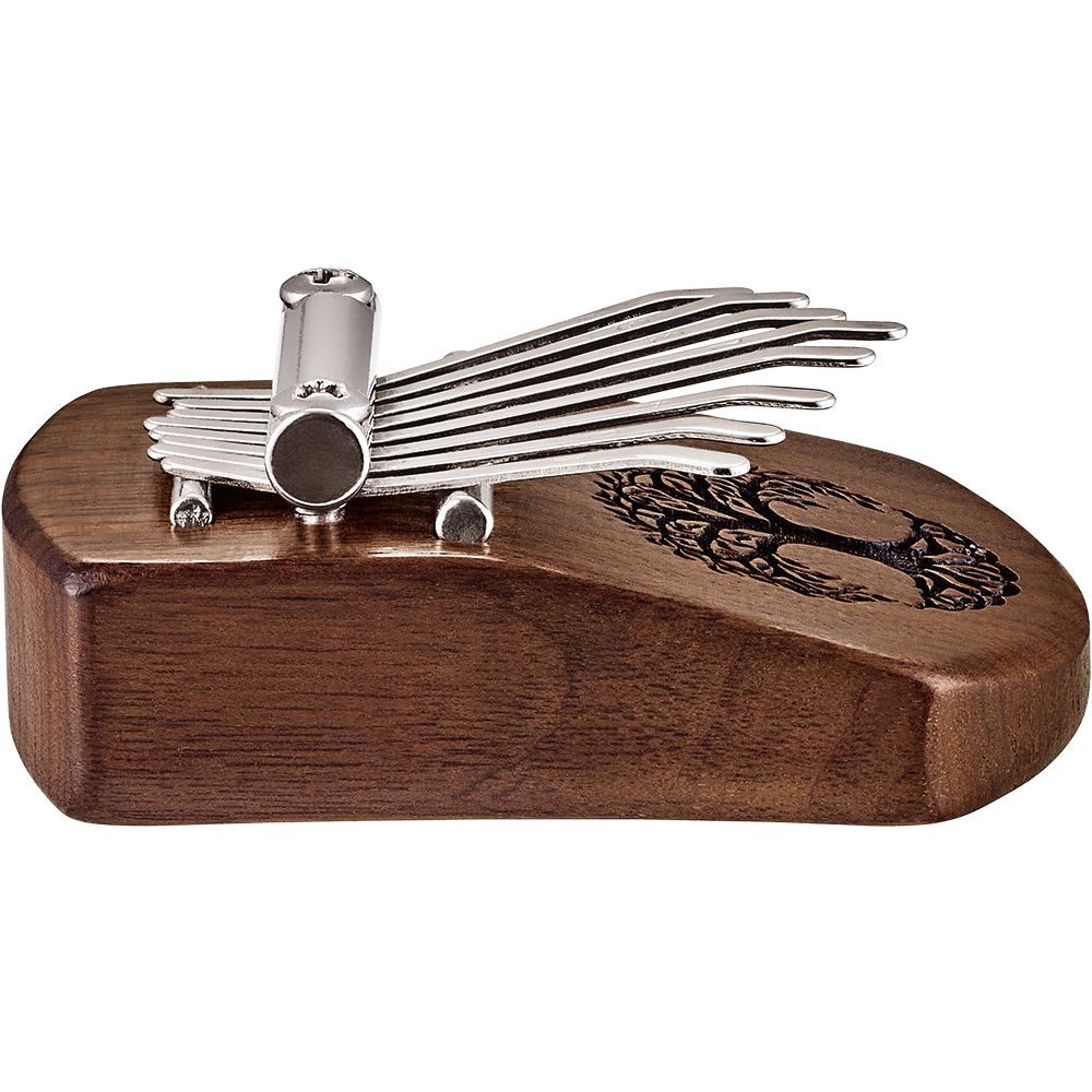 Meinl KL801TOL- Meinl Sonic Energy Mini Kalimba, 8 Note, Black Walnut, Tree of Life