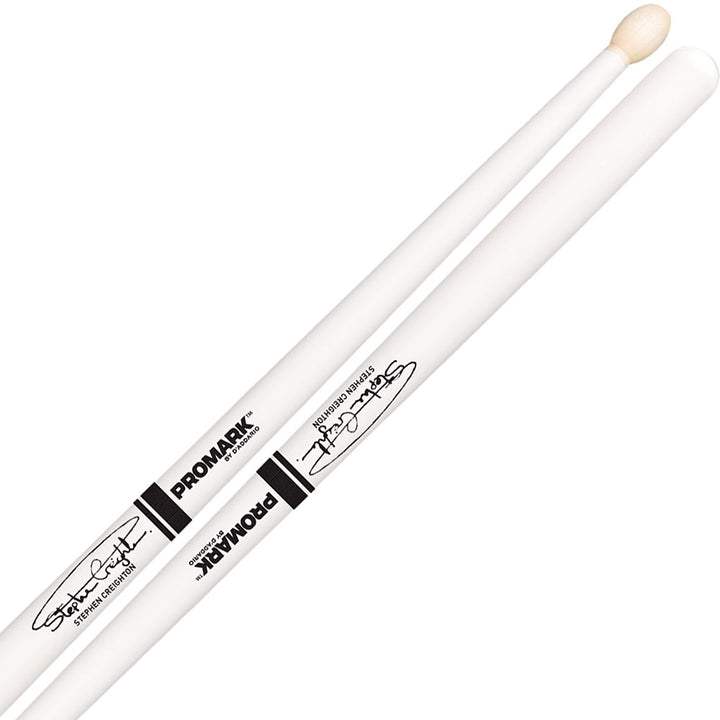 Promark PBSC-WHT -Promark Stephen Creighton Signature Painted White Pipe Band Drumsticks