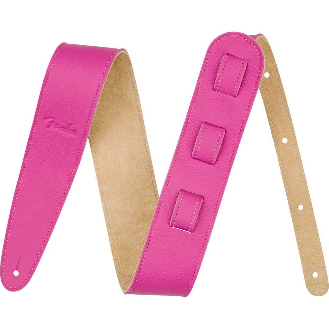 Fender Limited Leather Guitar Strap - Bubblegum