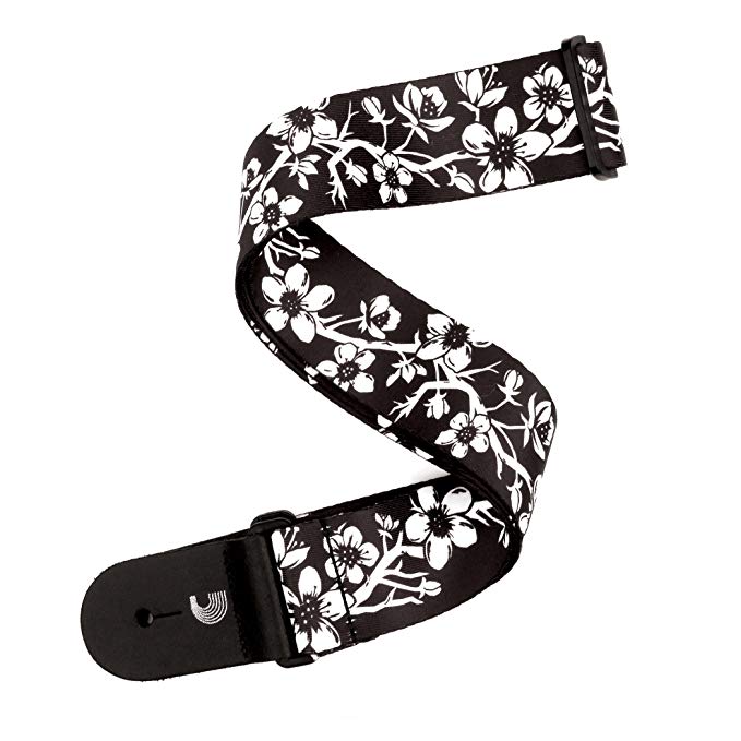 D'Addario P20W1505 - 2'' GUITAR STRAP, BLOSSOM TATT