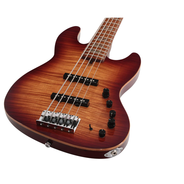 Sire Marcus Miller V10 Swamp Ash 5-String 2nd Gen Electric Bass Guitar Fretless - Tobacco Sunburst