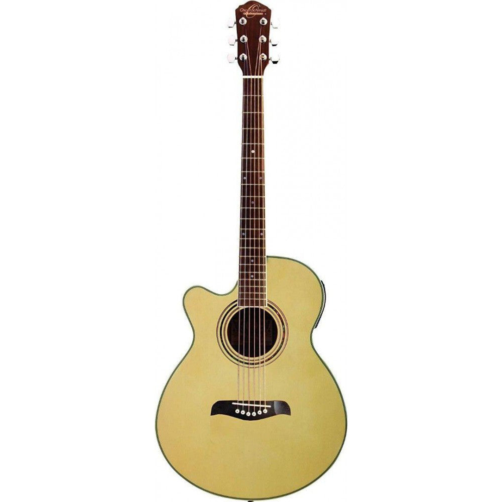 Oscar Schmidt OG10CENLH-A Acoustic Guitar Lefty Concert Size Thin Body Natural