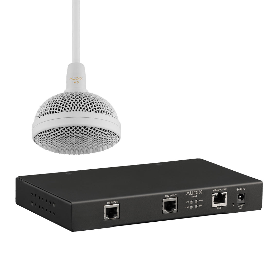 Audix M3 Series Microphone & Interface Kit for DANTE AES67 Integrated System - White