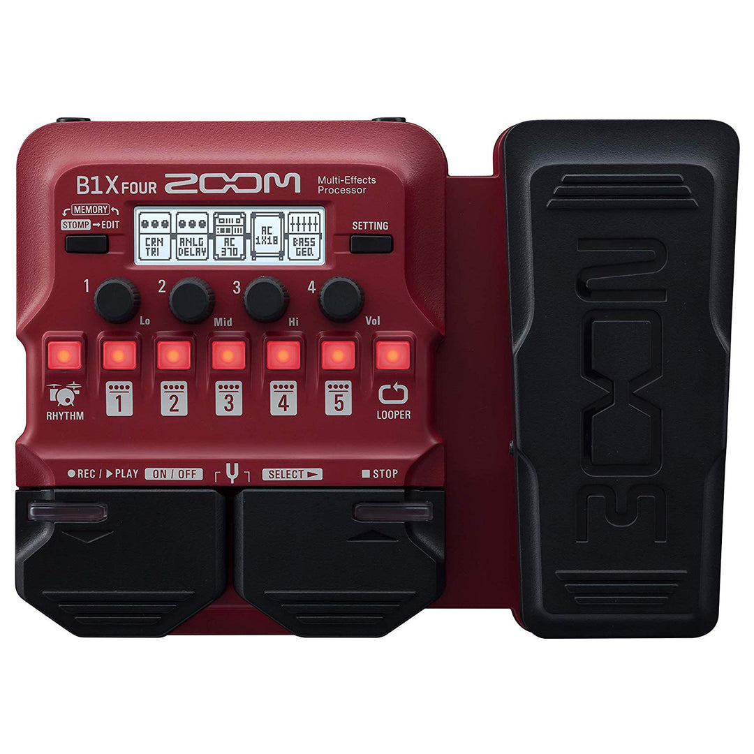 Zoom B1X FOUR Multi-Effects Processor Bass Guitar Pedal w/ Expression Pedal