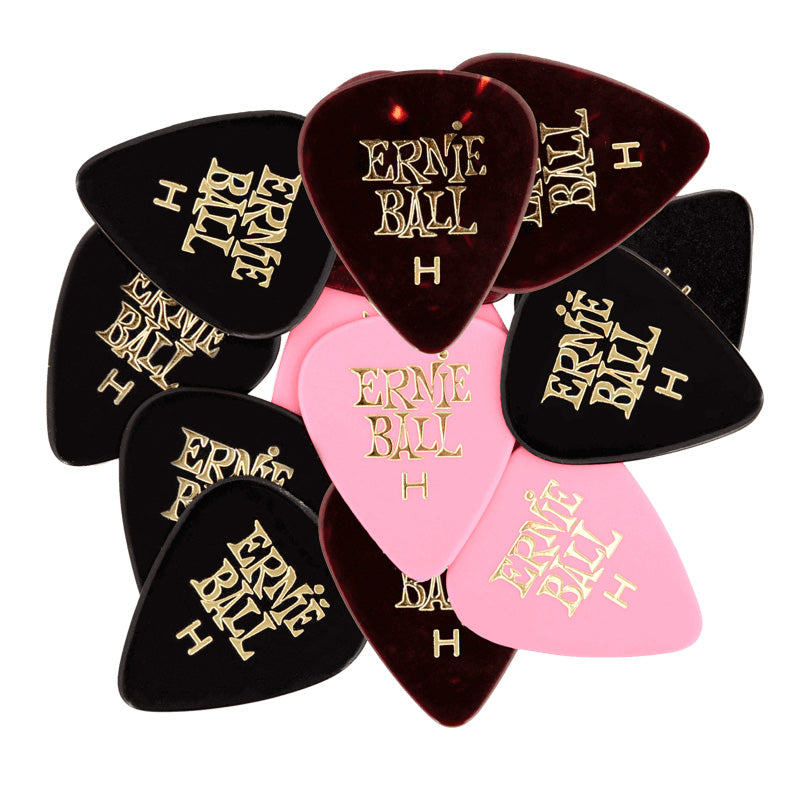 Ernie Ball Guitar Picks (Bag of 12) - Assorted Heavy