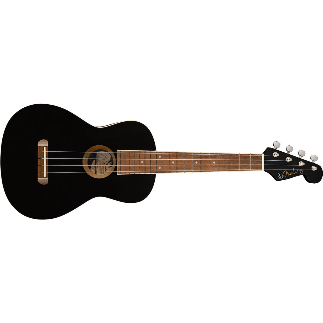 Fender Avalon Tenor Ukulele, Walnut Fingerboard - Black