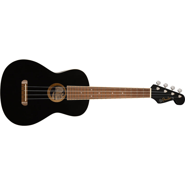 Fender Avalon Tenor Ukulele, Walnut Fingerboard - Black
