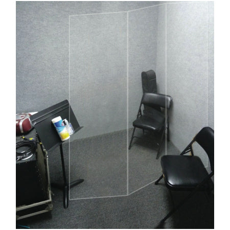 Gibraltar GDS-3 Free Standing 2'x5' Lesson Room Shield Clear Panels w/ Hinges