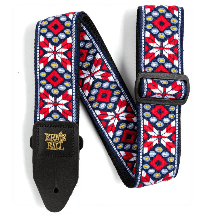 Ernie Ball Jacquard Polypro Guitar Strap - Taos Fire Red