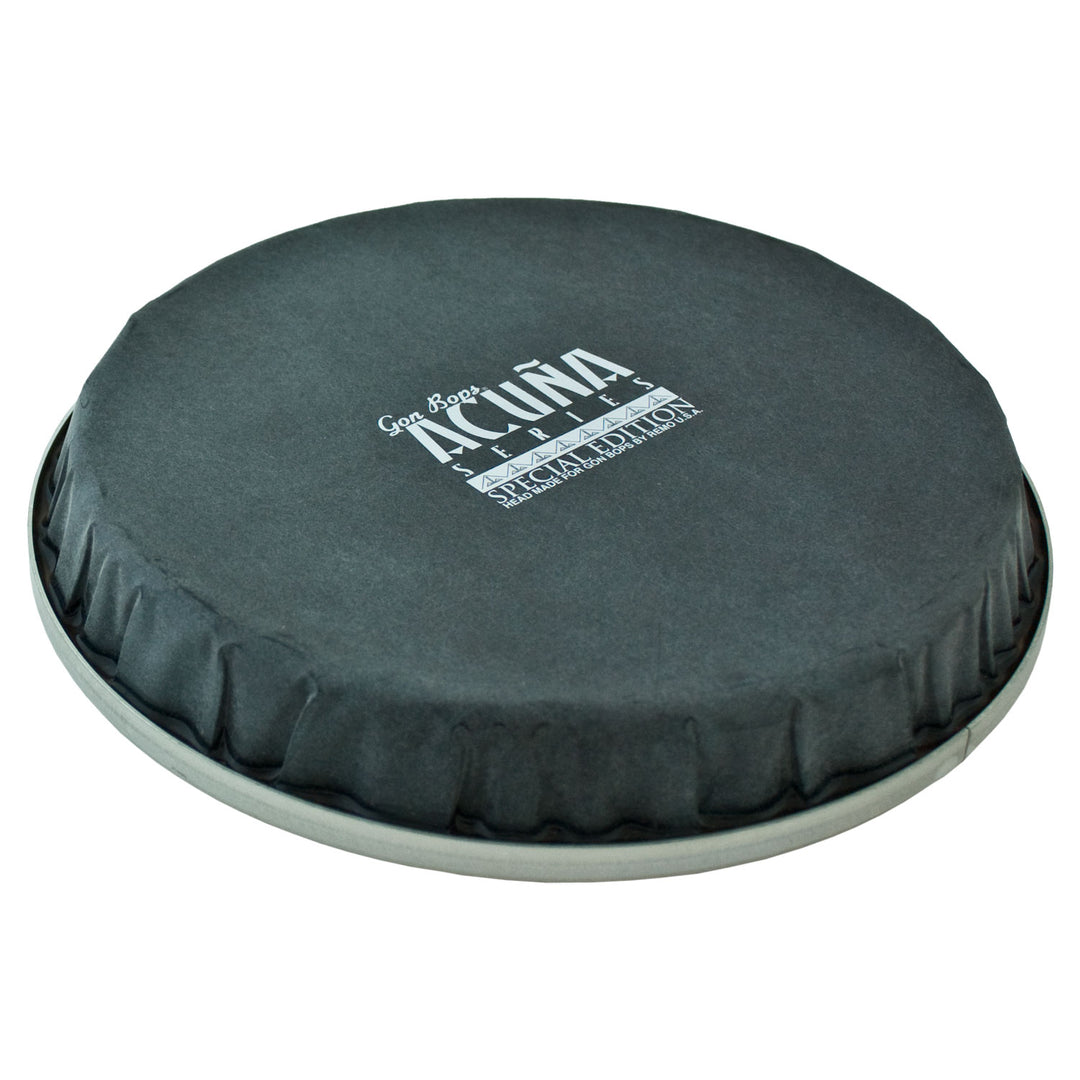Gon Bops DH0700B - Remo Skyndeep Blk Clfskn Graphic small (macho)  Bongo Head w/GB Logo