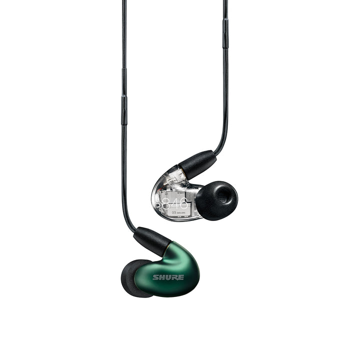 Shure Gen2 SE846 Quad driver earphones with professional black 64" cable - Jade
