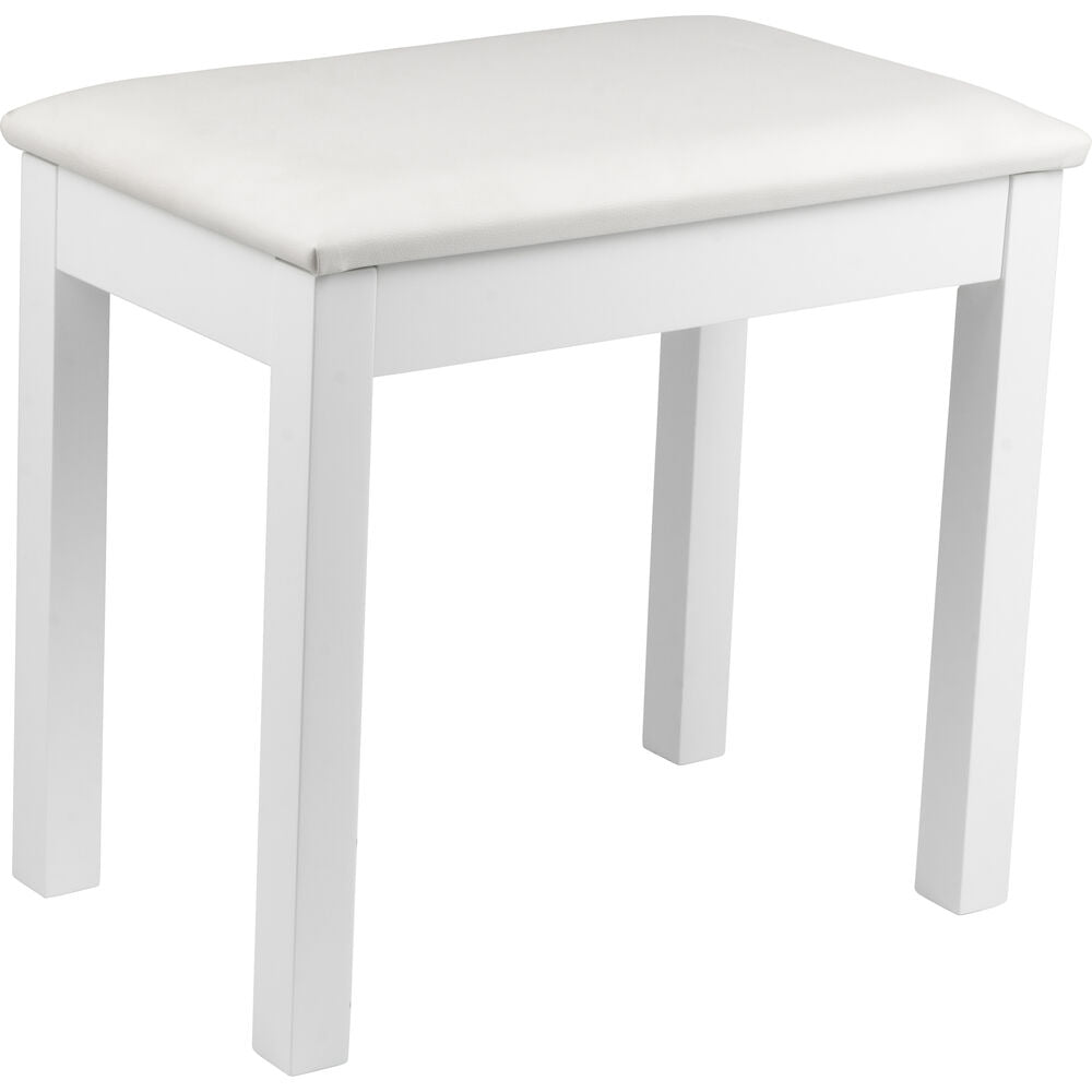 Gator Traditional Wooden Piano Bench - White