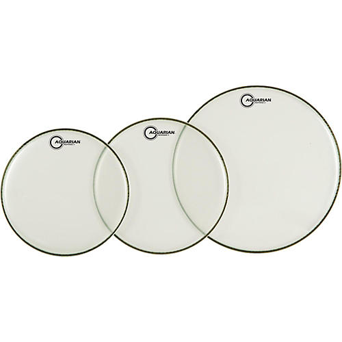 Aquarian CC-C- Classic Clear Tom Drumhead Pre-Pack 10, 12, 16