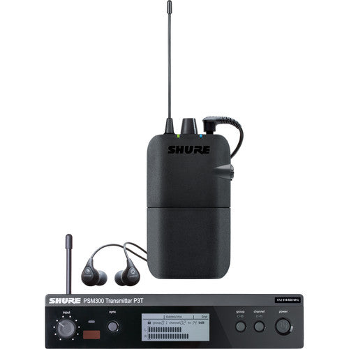 Shure P3TR112 PSM 300 Wireless In-Ear Monitoring Set w/ SE112 Earphones G20: 488 - 512 MHz