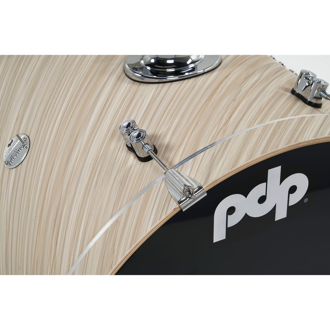 PDP Concept Maple Finish Ply CM5 5-Piece Kit Shell Pack w/ Chrome Hardware (18x22 w/ BDM, 8x10, 9x12, 14x16FT, 5.5x14 Snare) - Twisted Ivory