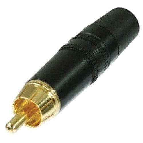 Neutrik NYS373-0 - Black RCA Plug with Chuck and Gold Contacts
