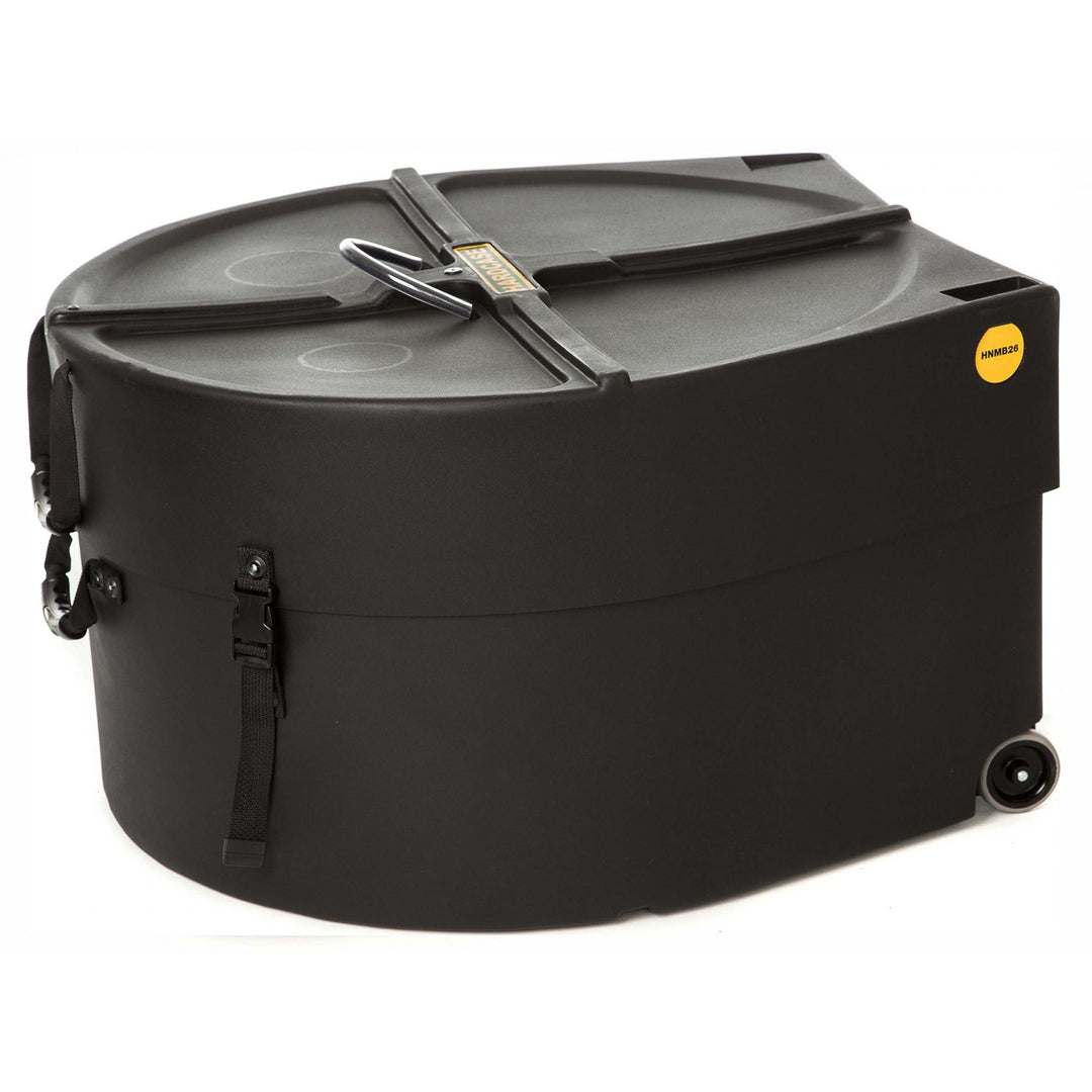 HARDCASE HNMB26 - Marching Drum Case w/ Wheels for Bass Drum - 26"X14"