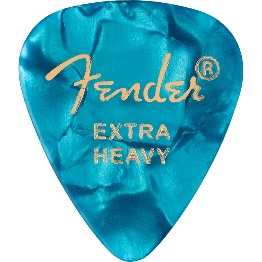 Fender Guitar Picks 351 Shape Premium Picks (12-Pack) Extra Heavy - Ocean Turquoise