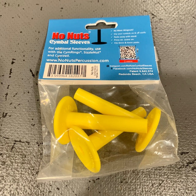 No Nuts 5007- No Nuts Cymbal Sleeves Yellow ( 3 -Pack )