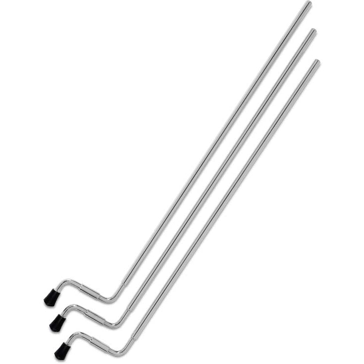 DW SMFLT27ALCR Long Aluminum Floor Tom Leg, 27'' - Chrome (3 Pack)
