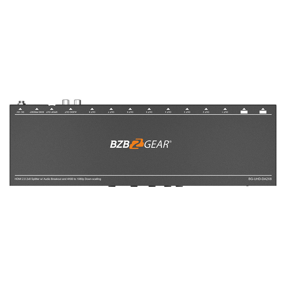 BZBGEAR - 8-Port HDMI 4K 18Gps 60Hz Splitter/Distribution Amplifier w/CEC Turn On/Off TV