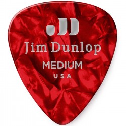Dunlop 483P-09-MD Red Pearl Gitar Pick (12-Pack)