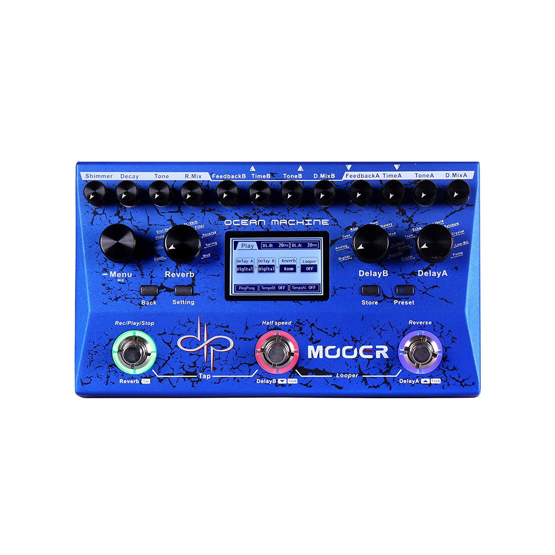 Mooer TDL3 Ocean Machine Devin Townsend Signature pedal; Dual Delay, Reverb and Looper unit