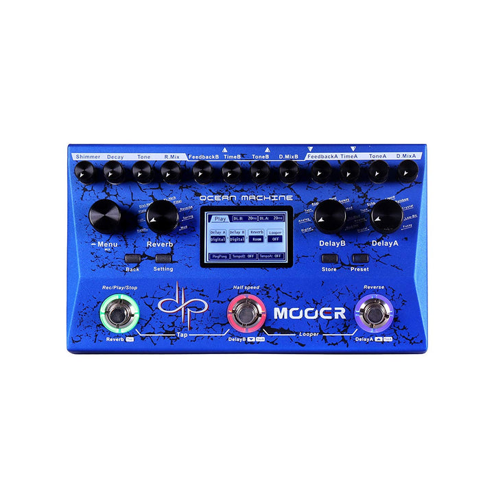 Mooer TDL3 Ocean Machine Devin Townsend Signature pedal; Dual Delay, Reverb and Looper unit