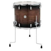 PDP Concept Exotic Series Floor Tom (16x18) Maple w/ Chrome Hardware - Walnut to Charcoal Burst