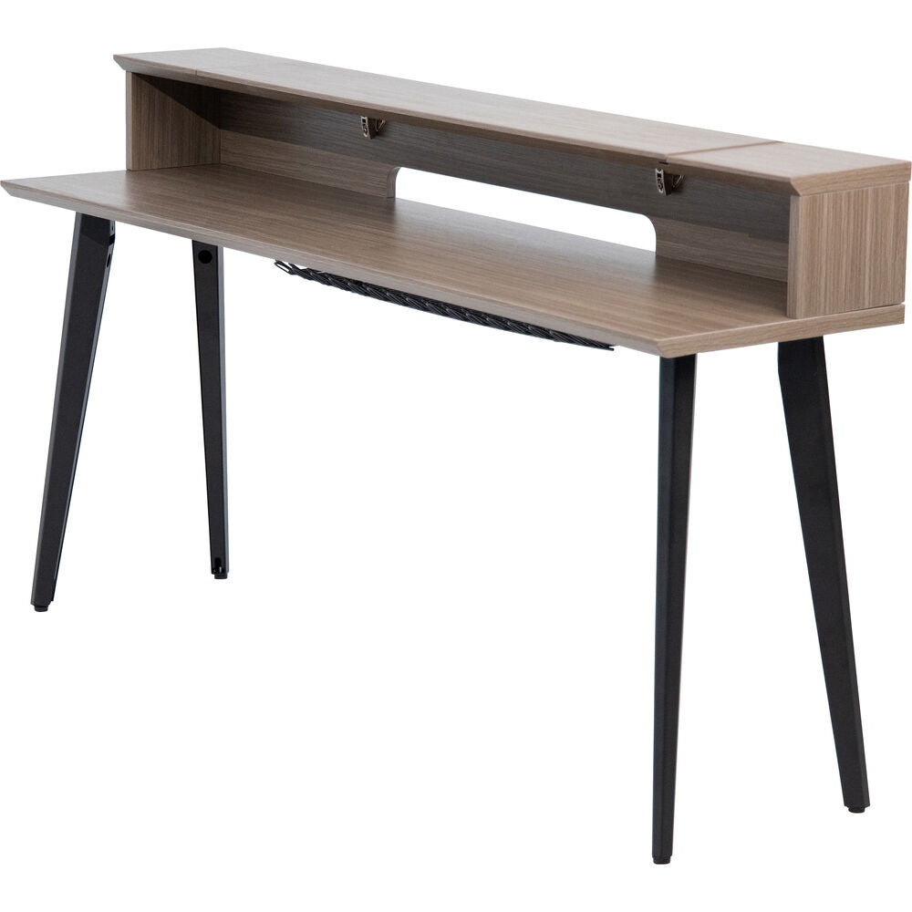 Gator Elite Furniture Series 88-Note Keyboard Table - Driftwood Gray